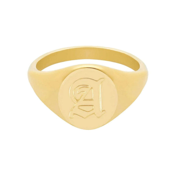 Bold Gold Initial Ring