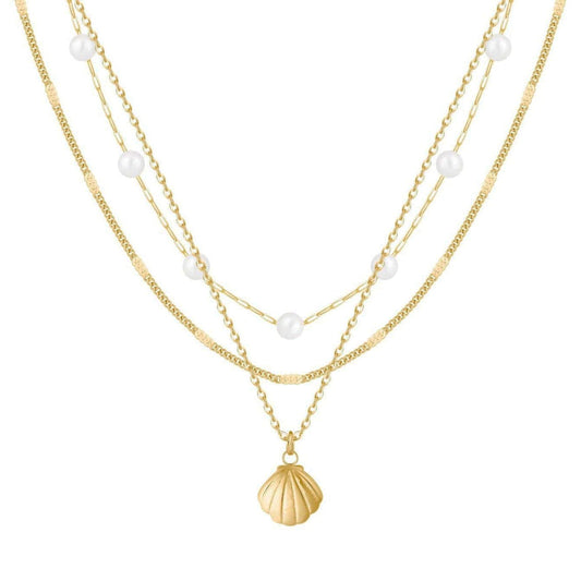 Elegant Pearl Layered Necklace