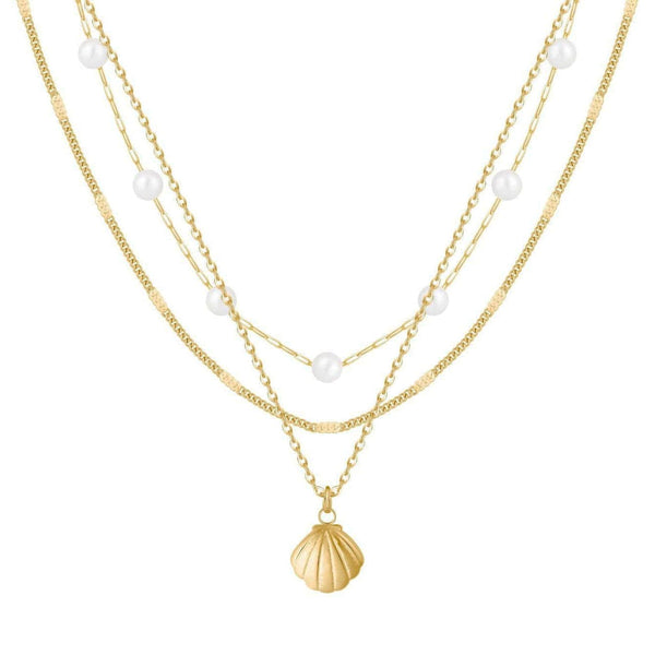 Elegant Pearl Layered Necklace