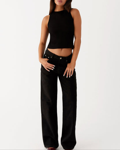 Anna Black Low Rise Denim Jeans