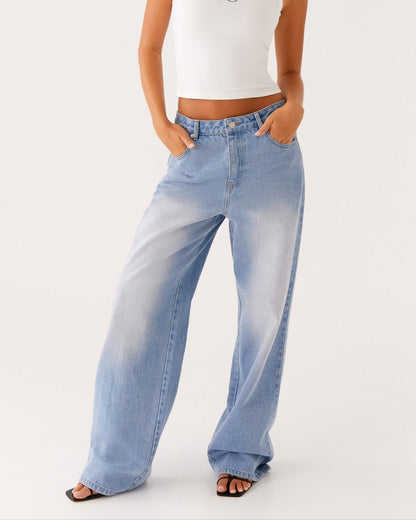 Basic Straight Leg Denim Jeans